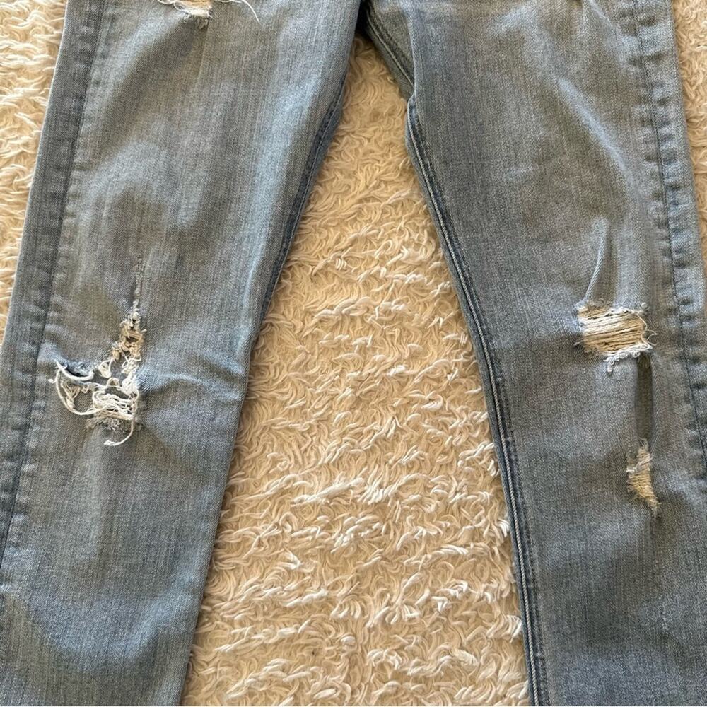 Rag & Bone Light Wash Skinny Jeans Rae Hem Distressed Size 28 - Picture 5 of 14
